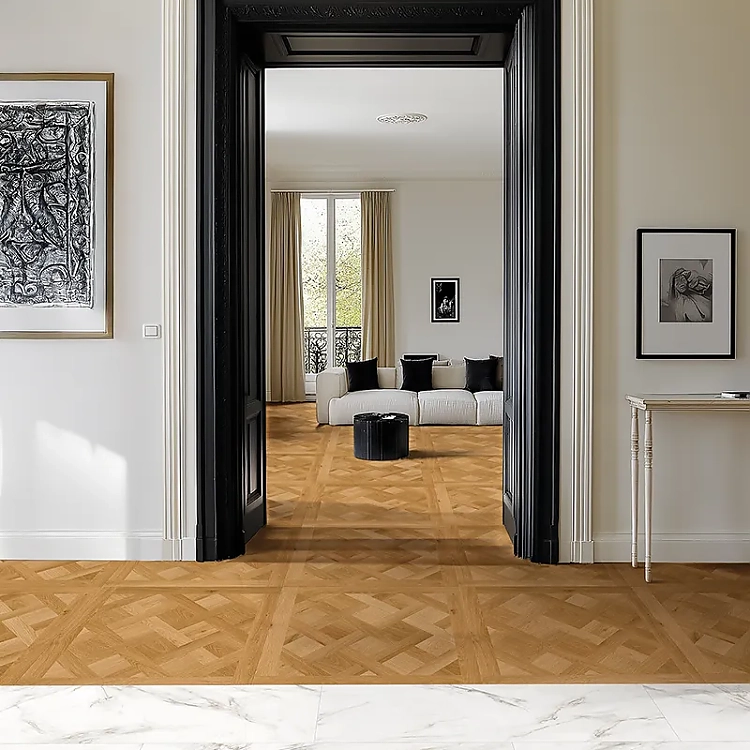 Kontrastreich kombiniert: Die elegante Holzoptik 